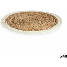 Textiles Gift Decor Salvamantel Natural Blanco 30 x 1 x 30 cm (48 Unidades) Individuales Blanco (30x30cm)