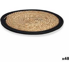 Individuales Gift Decor Salvamantel Natural Negro 30 x 1 x 30 cm (48 Unidades) Individuales Negro (30x30cm)
