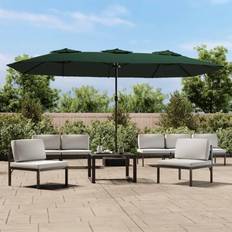 Ombrelloni e Accessori vidaXL Ombrellone A Doppia Testa Verde 449x245 cm
