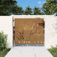 Metal Låger på tilbud vidaXL Havelåge 85x75 cortenstål græsdesign