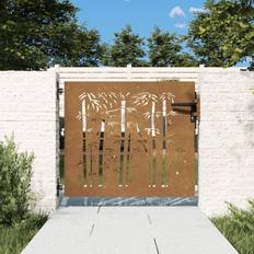 Metal Låger på tilbud vidaXL Havelåge 85x100 cortenstål bambusdesign