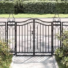 vidaXL Garden Gate Black 47.6 x 3.1 x 39.4 in