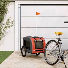 Cykeltrailer til hunde vidaXL Hundetrailer oxfordstof og jern orange