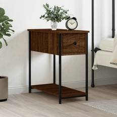 Natur Sengebord vidaXL 30x60x60 konstrueret Sengebord