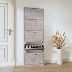 VidaXL Schuhregale vidaXL Concrete grey, New Wood Cabinet 5Drawer Organiser Multi Shoe Rack