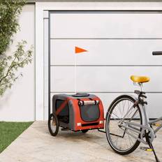 vidaXL Hundetrailer oxfordstof og jern orange