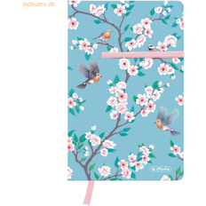 Herlitz Young Notebook A5 Ladylike Birds 88 Sheets Squared with Ribbon