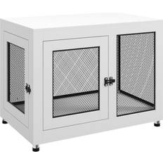 Pawhut 2-in-1 Dog Cage & Side Table, with Two