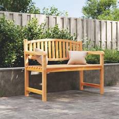 Teak Outdoor Sofas & Benches vidaXL 114 x 59 x 87 cm Massivholz Teak Gartenbank