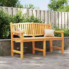 vidaXL 149.5 x 60 x 90 cm Solid Teak Wood Garden Bench