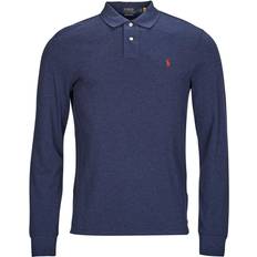 Natur Pikétröjor Polo Ralph Lauren Custom Slim Fit Mesh Shirt - Spring Navy Heather