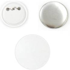 Forniture per Cucito Pixmax Spille Personalizzabili Bianche da 37mm 100 Pezzi