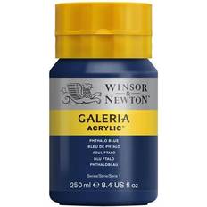 Winsor & Newton 2137516 Galeria akrylfärg, hög pigmentering, ljusäkta, knappig konsistens, 250 ml tub – ftaloblå