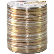 Prasent 50 m Rayon Raffia Pearl Spool Ribbon, Multi-Cream/ Multi-Colour