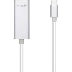 Nätverkskort på rea Aisens USB till Ethernet Adapter A109-0505 15 cm Gigabit Ethernet Silver