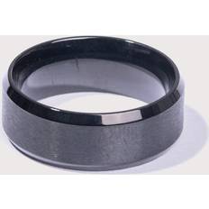 Diamond - Men Rings nevernot Men's Stainless Steel Band Ring Black