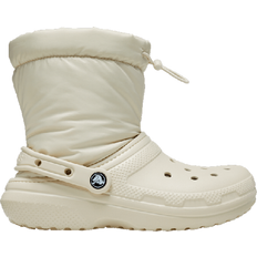 51 ½ - Weiß Pantoletten Crocs Classic Lined Neo Puff - Bone