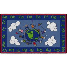 Kid's Room Flagship Carpets FCICE18916W Easy Care Happy World Rug