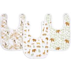 Aden + Anais Animal Essentials 100% Cotton Muslin Snap Tanzania Bibs 3 Pack