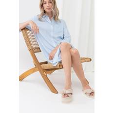 Nachthemden Mey Elva Nightshirt With Collar - Dream Blue
