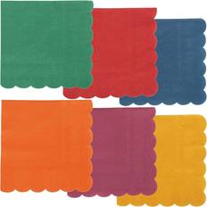 Orange Paper Napkins Juvale 240 Pack Scalloped Edged Cocktail Napkins 5 x 5 In, 6 Colors