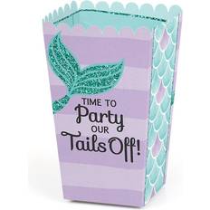 Party Garlands Big Dot of Happiness Let's be mermaids baby shower birthday favor popcorn treat boxes 12 ct