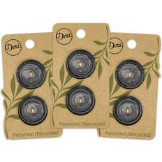 Buttons Dritz 25mm Recycled Hemp Round Buttons Black