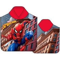 Polyester Serviettes de bébé Marvel Spiderman Microfibre Poncho Towel