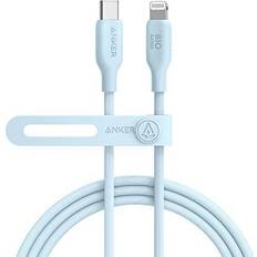 Iphone 13 charging cable Anker USB-C to Lightning Cable, 541 Cable Misty Blue, 6ft, MFi Certified, Bio-Based Fast Charging Cable for iPhone 13 13 Pro 12 X