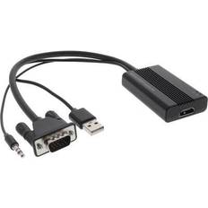 InLine vga zu hdmi konverter eingang vga chinch audio stereo ausga