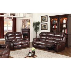 Leather Loveseat Set Sofa 78" 2 3 Seater