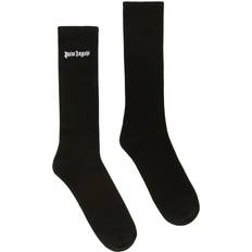 Palm Angels Men Socks Palm Angels logo-embroidered socks unisex Polyester/Elastane/Cotton Black