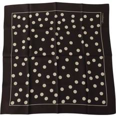 Dolce & Gabbana Men Scarfs Dolce & Gabbana Black Silk Square Handkerchief Scarf