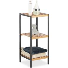 Nachttische Relaxdays Beistellregal braun/schwarz Nachttisch