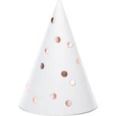 PartyDeco Prikkede Festhatte Rosaguld