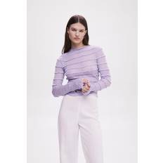 Mango Femme Hauts Mango Texturierter Pullover mit gerafftem Detail