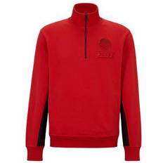 HUGO BOSS Red Jumpers HUGO BOSS Sweatshirt ZERACE Relaxed Fit