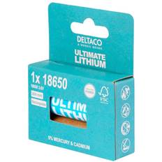 Deltaco Lithium 1 x 18650 Genopladelig Batterier