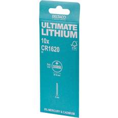 Deltaco Lithium 10 x CR1620 Knapcelle Batterier