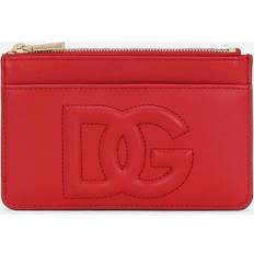 Rood Kaarthouders Dolce & Gabbana Medium Dg Logo Card Holder Red Leather