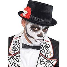 Rød Hatter Amscan Day of the Dead Top Hat Halloween Costume Accessories, One