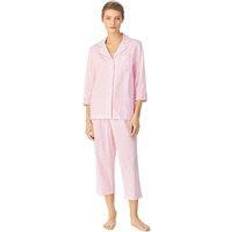 Pink - Women Pyjamas Lauren Ralph Lauren Essentials Heritage cropped PJ set Pink