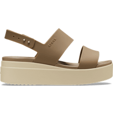 Crocs Brooklyn Low Wedge - Khaki/Bone