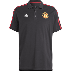 Pana Polos Adidas Camiseta con 3 rayas DNA del Manchester United - Negro