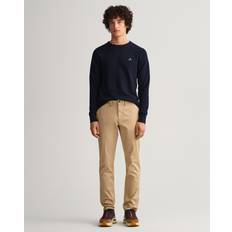 Gant Beige Trousers Gant Men's Hallden Twill Cotton Chino Dark Khaki Green