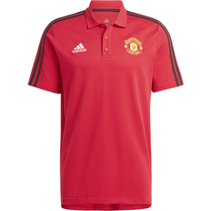 Corduroy Polo Shirts adidas Manchester United DNA Stripe Polo Red
