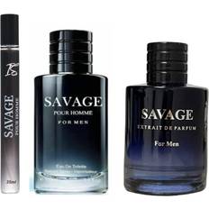 Mens cologne gift set Savage Inspire Scents for Men Set EdP 100ml + EdT 100ml + Travel Spray 35ml