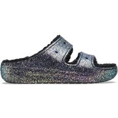 Crocs Classic Glitter Cozzzy Sandal - Black/Multi