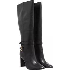 Ankle Boots Polo Ralph Lauren Makenna Burnished Leather Riding Boot Woman Knee boots Black Soft Leather