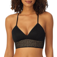 Modern Lace Longline Racerback Bralette - Black